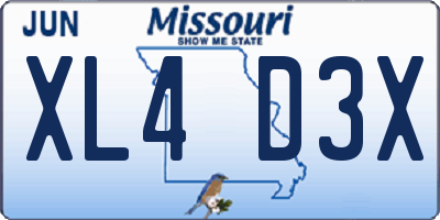 MO license plate XL4D3X