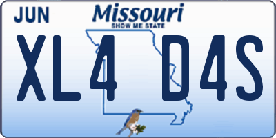 MO license plate XL4D4S