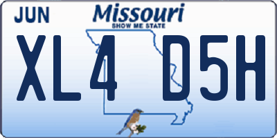 MO license plate XL4D5H