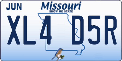 MO license plate XL4D5R