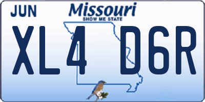 MO license plate XL4D6R