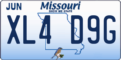 MO license plate XL4D9G