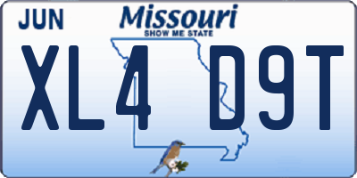 MO license plate XL4D9T