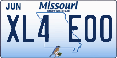 MO license plate XL4E0O