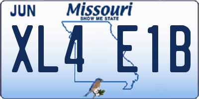 MO license plate XL4E1B