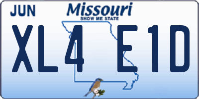 MO license plate XL4E1D