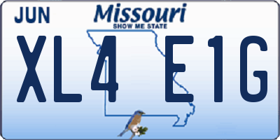 MO license plate XL4E1G