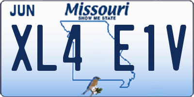 MO license plate XL4E1V