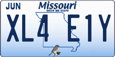 MO license plate XL4E1Y