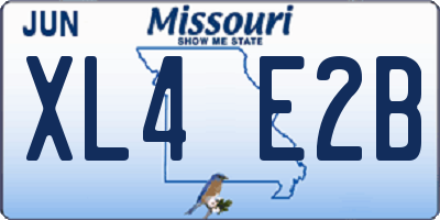 MO license plate XL4E2B