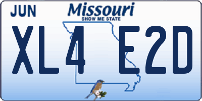 MO license plate XL4E2D