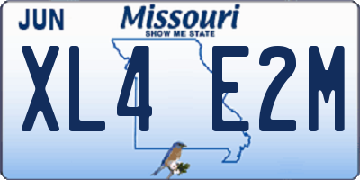 MO license plate XL4E2M