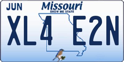 MO license plate XL4E2N