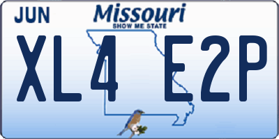 MO license plate XL4E2P