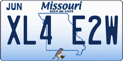 MO license plate XL4E2W