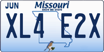 MO license plate XL4E2X
