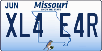 MO license plate XL4E4R