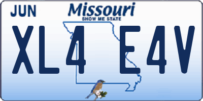 MO license plate XL4E4V