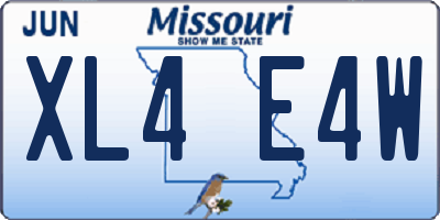 MO license plate XL4E4W