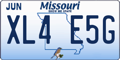 MO license plate XL4E5G