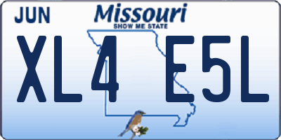 MO license plate XL4E5L