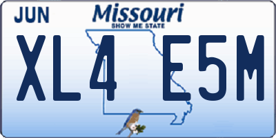 MO license plate XL4E5M
