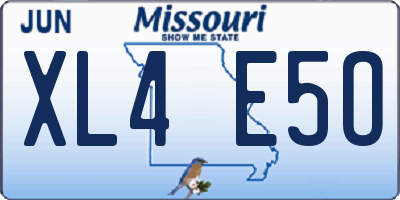 MO license plate XL4E5O