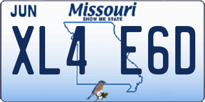 MO license plate XL4E6D