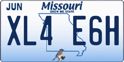 MO license plate XL4E6H