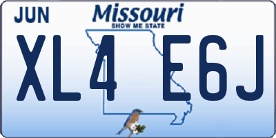 MO license plate XL4E6J