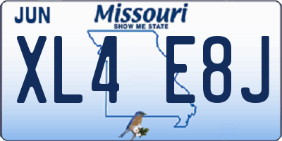 MO license plate XL4E8J