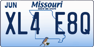 MO license plate XL4E8Q