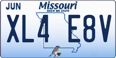MO license plate XL4E8V