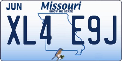 MO license plate XL4E9J