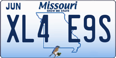 MO license plate XL4E9S