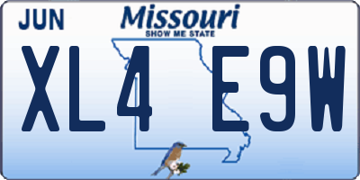 MO license plate XL4E9W