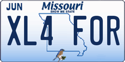 MO license plate XL4F0R