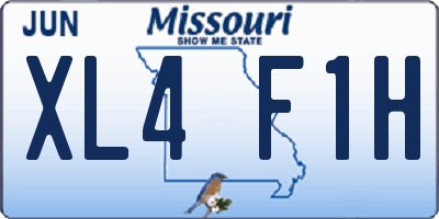 MO license plate XL4F1H
