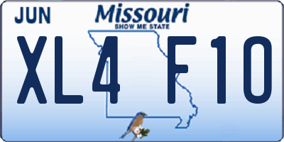 MO license plate XL4F1O