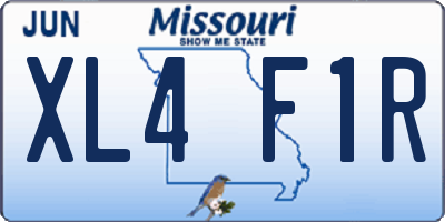 MO license plate XL4F1R