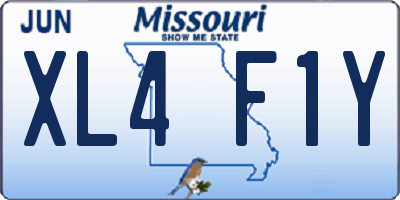 MO license plate XL4F1Y