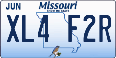 MO license plate XL4F2R