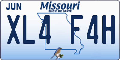 MO license plate XL4F4H
