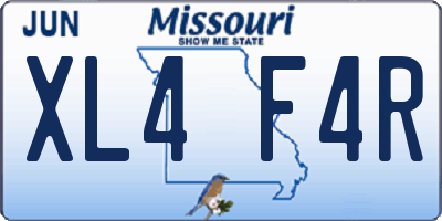 MO license plate XL4F4R