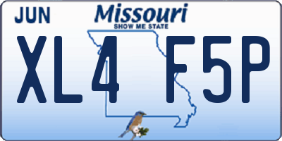 MO license plate XL4F5P