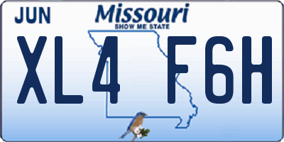 MO license plate XL4F6H