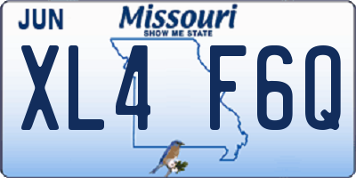 MO license plate XL4F6Q