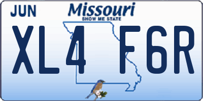 MO license plate XL4F6R