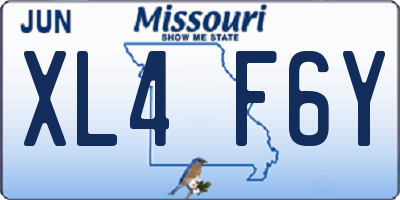 MO license plate XL4F6Y