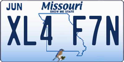 MO license plate XL4F7N